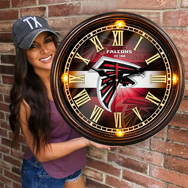 Atlanta Falcons Wooden Wall Clock
