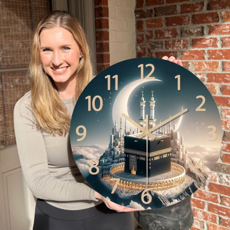 🔥2026 Hot Sale 🔥Islamic Wall Decor Wood Clock