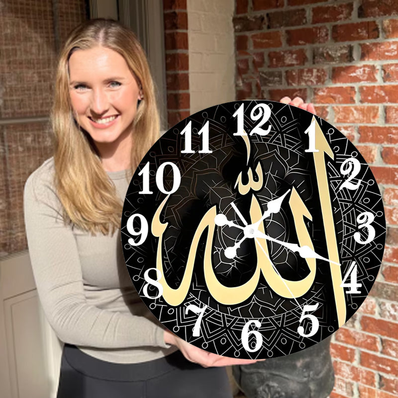🔥2026 Hot Sale 🔥Islamic Wall Decor Wood Clock