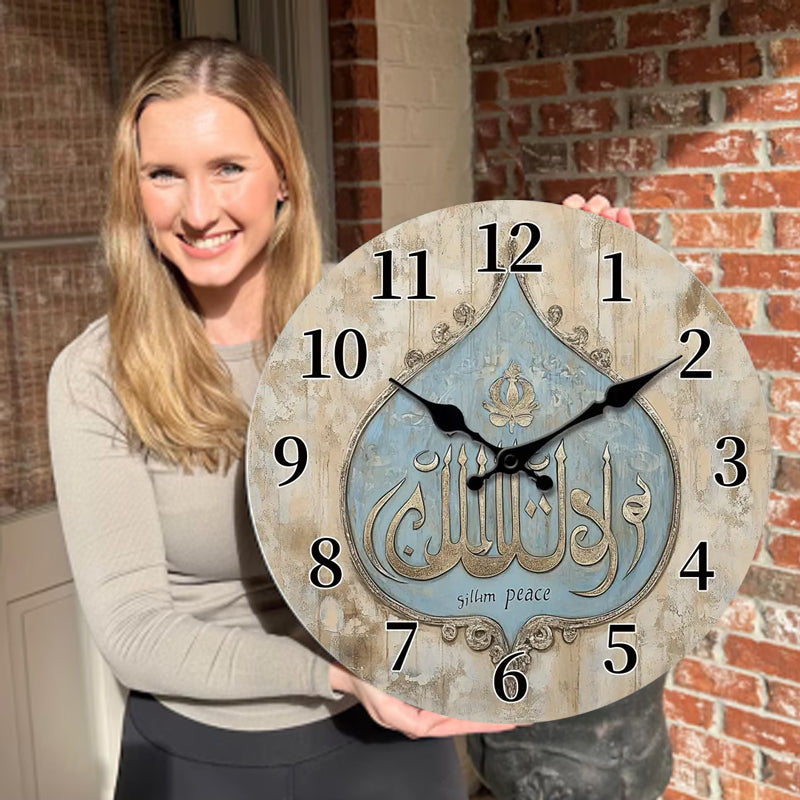 🔥2026 Hot Sale 🔥Islamic Wall Decor Wood Clock