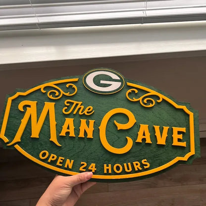 Custom Name Green Bay Packers Man Cave&Diva Cave Sign