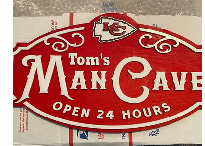 Custom Name Kansas City Man Cave&Diva Cave Sign