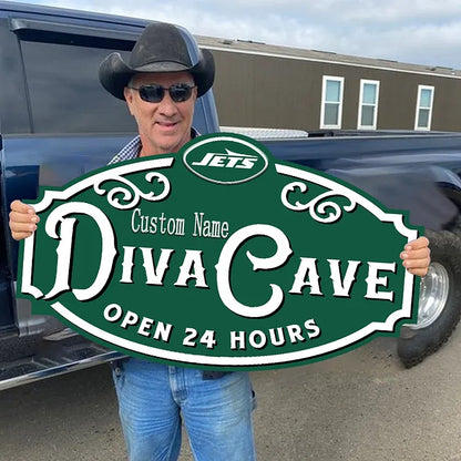 Custom Name New York Jets Man Cave&Diva Cave Sign