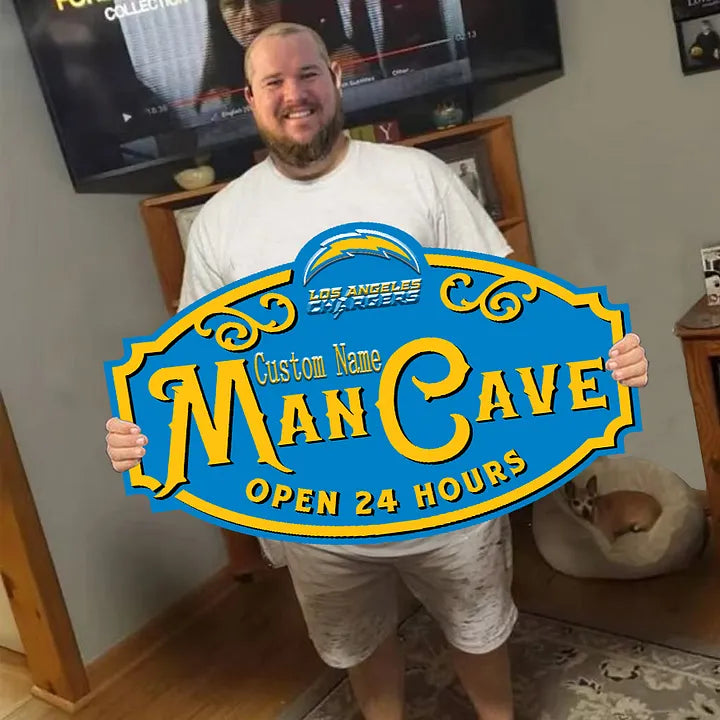 Custom Name Los Angeles Chargers Man Cave&Diva Cave Sign