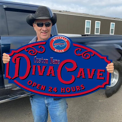 Custom Name Buffalo Bills Man Cave&Diva Cave Sign