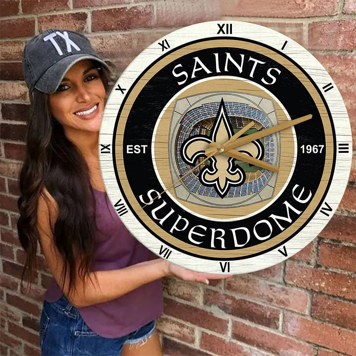 New Orleans Saints Personalized Custom Clock
