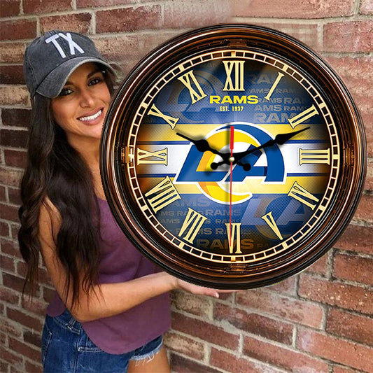 Los Angeles Rams Wooden Wall Clock