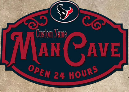 Custom Name Houston Texans Man Cave&Diva Cave Sign