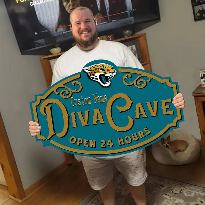 Custom Name Jacksonville Jaguars Man Cave&Diva Cave Sign