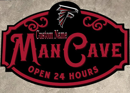 Custom Name Atlanta Falcons Man Cave&Diva Cave Sign