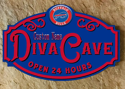 Custom Name Buffalo Bills Man Cave&Diva Cave Sign