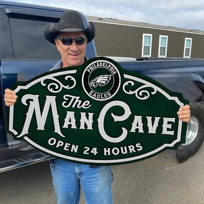 Custom Name Philadelphia Eagles Cave Sign