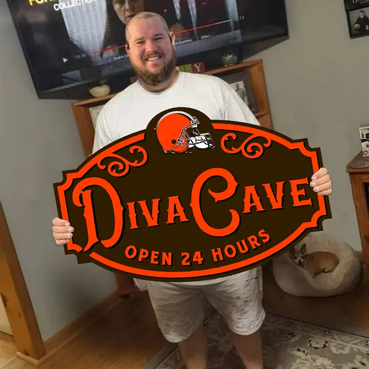 Custom Name Cleveland Browns Man Cave&Diva Cave Sign