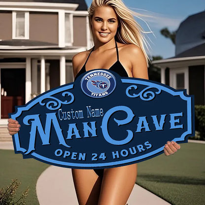 Custom Name Tennessee Titans Man Cave&Diva Cave Sign