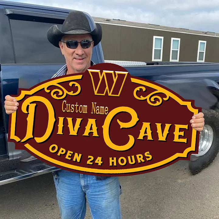 Custom Name NEW Washington Commanders Man Cave&Diva Cave Sign