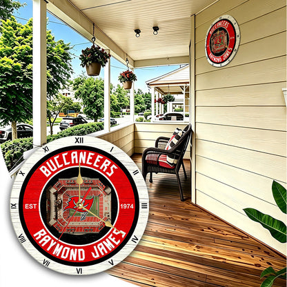 Personalized Custom Tampa Bay Buccaneers Wooden Wall Clock