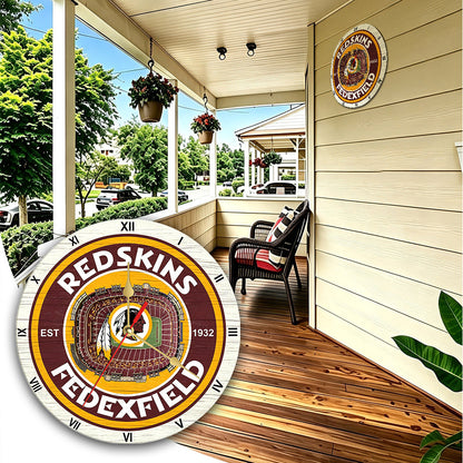 Personalized Custom Washington Redskins Wooden Wall Clock
