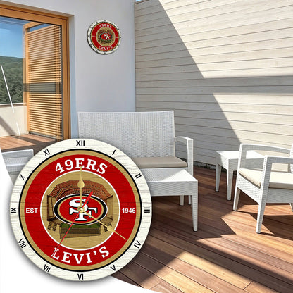 Personalized Custom San Francisco 49ers Wooden Wall Clock