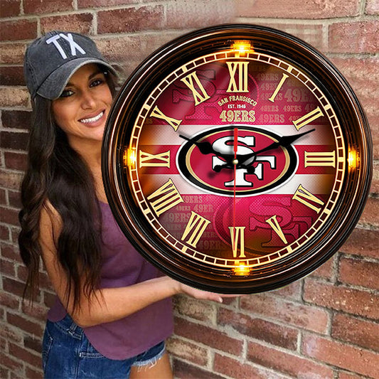 San Francisco 49ers Wooden Wall Clock