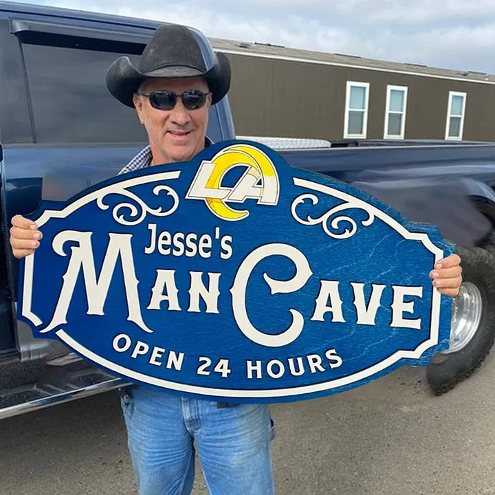 Custom Name Los Angeles Rams Man Cave&Diva Cave Sign