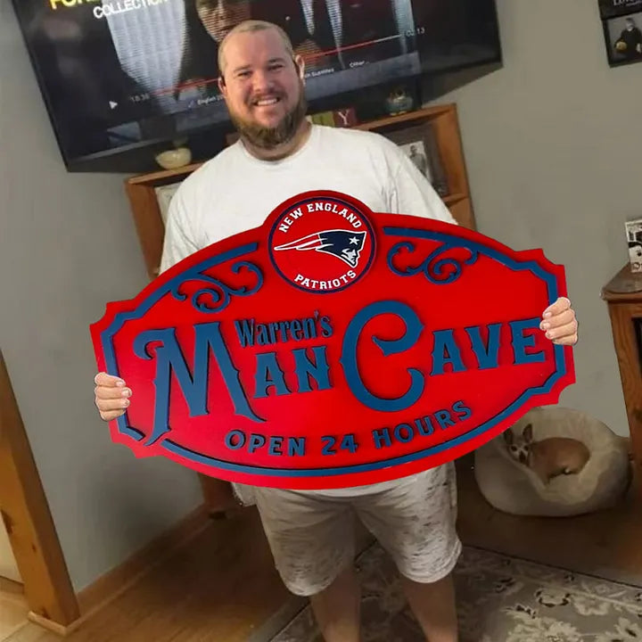 Custom Name New England Patriots Man Cave&Diva Cave Sign