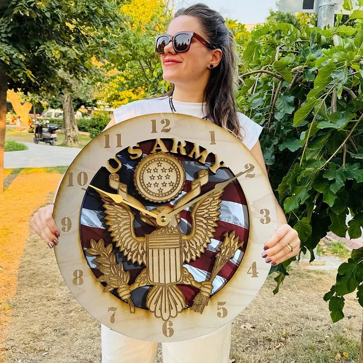 🔥2026 Hot Sale 🔥Rustic Military Wall Decor Clock