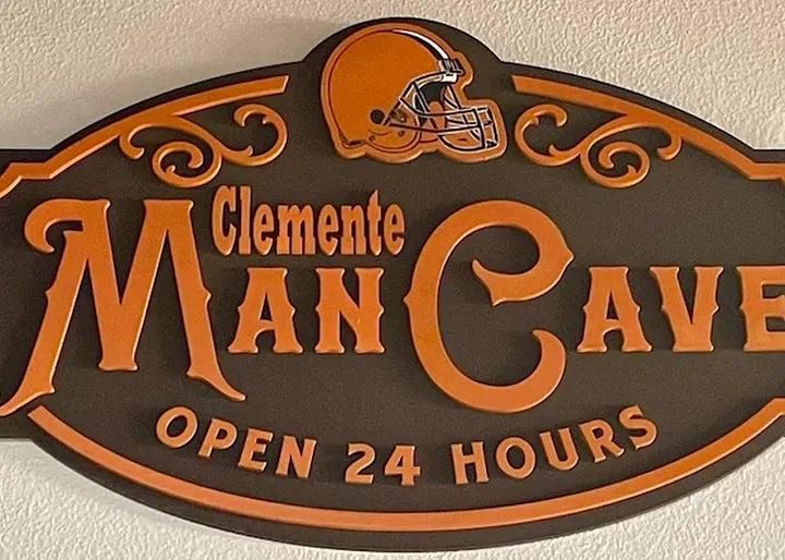 Custom Name Cleveland Browns Man Cave&Diva Cave Sign