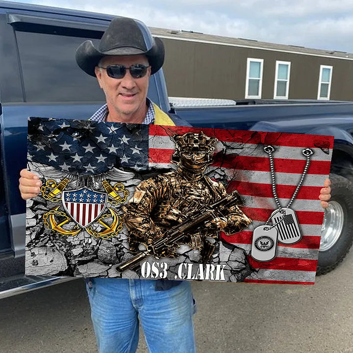 🔥2024 Hot Sale 🔥Personalized Custom Military  Wooden Flag Board