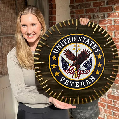 🔥Hot Sale Gift🔥Rustic Military Wall Decor Bullet Clock