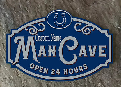 Custom Name Indianapolis Colts Man Cave&Diva Cave Sign