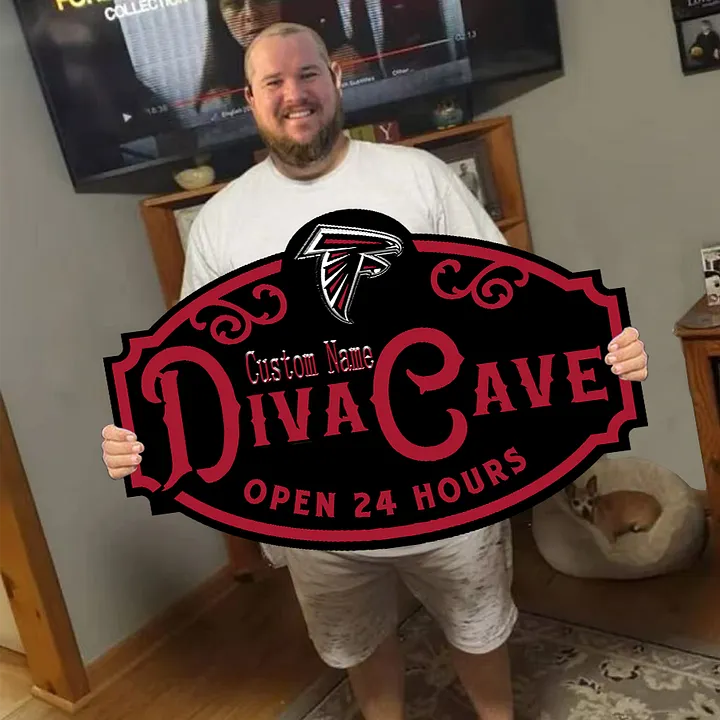 Custom Name Atlanta Falcons Man Cave&Diva Cave Sign