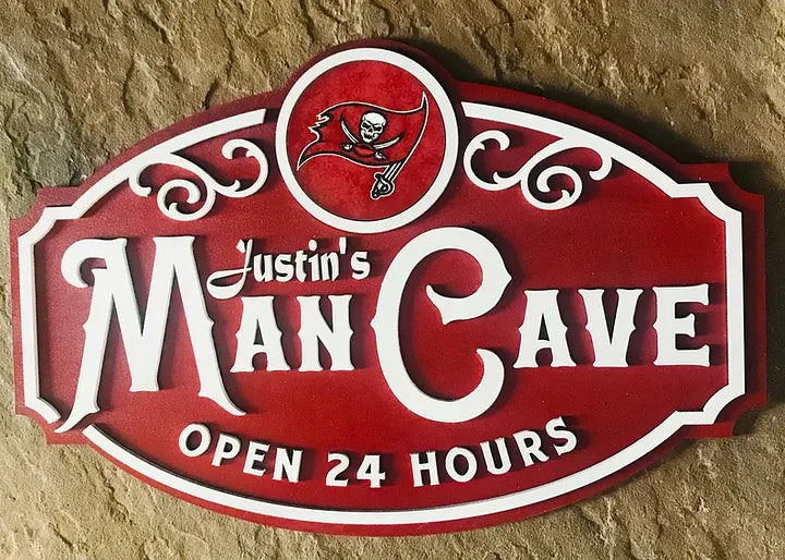 Custom Name Tampa Bay Buccaneers Man Cave&Diva Cave Sign