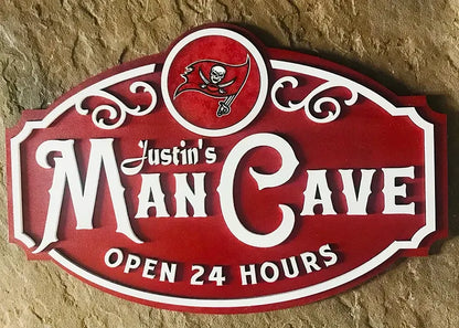 Custom Name Tampa Bay Buccaneers Man Cave&Diva Cave Sign