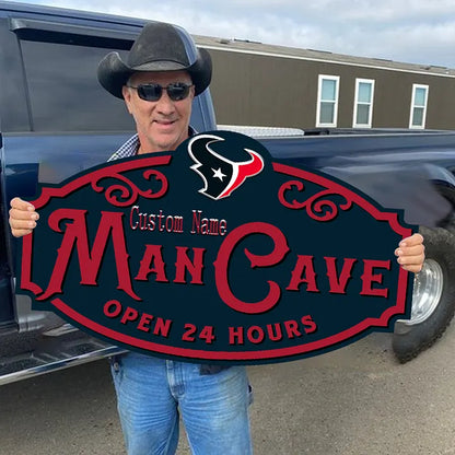 Custom Name Houston Texans Man Cave&Diva Cave Sign