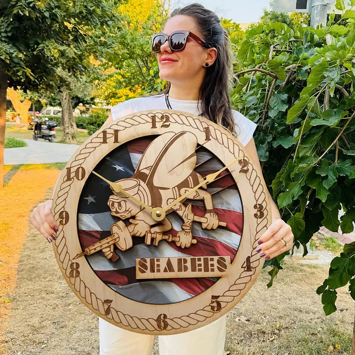 🔥2026 Hot Sale 🔥Rustic Military Wall Decor Clock