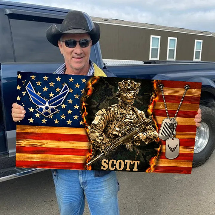 🔥2024 Hot Sale 🔥 Personalized Wooden Flag Board Memorial Day Gift