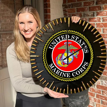 🔥Hot Sale Gift🔥Rustic Military Wall Decor Bullet Clock