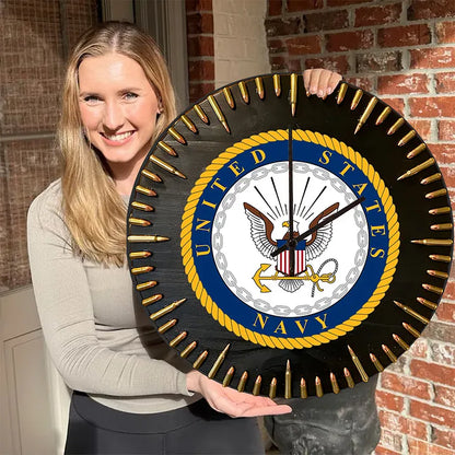 🔥Hot Sale Gift🔥Rustic Military Wall Decor Bullet Clock