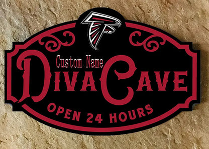 Custom Name Atlanta Falcons Man Cave&Diva Cave Sign
