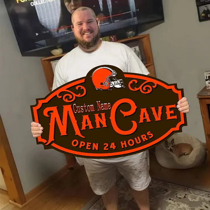 Custom Name Cleveland Browns Man Cave&Diva Cave Sign