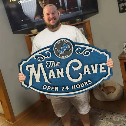 Custom Name Detroit Lions Man Cave&Diva Cave Sign