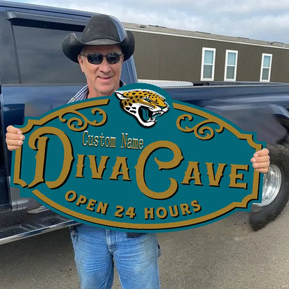 Custom Name Jacksonville Jaguars Man Cave&Diva Cave Sign