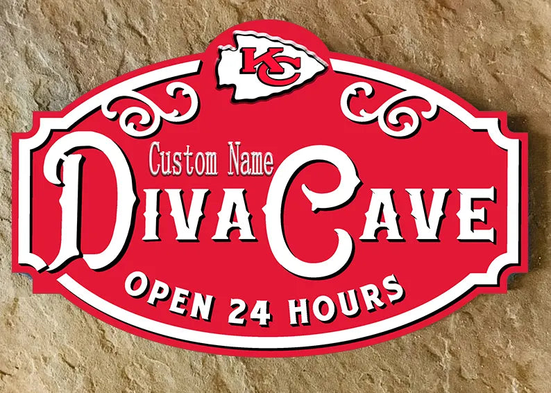 Custom Name Kansas City Man Cave&Diva Cave Sign