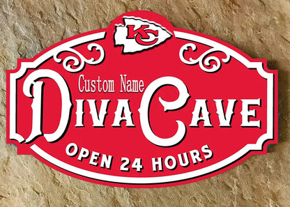 Custom Name Kansas City Man Cave&Diva Cave Sign