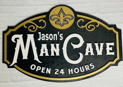 Custom Name New Orleans Saints Man Cave&Diva Cave Sign