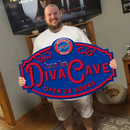 Custom Name Buffalo Bills Man Cave&Diva Cave Sign