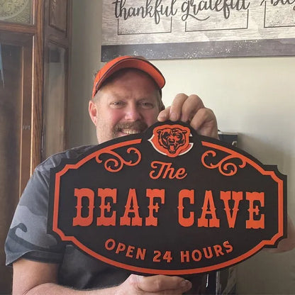 Custom Name Chicago Bears Man Cave&Diva Cave Sign
