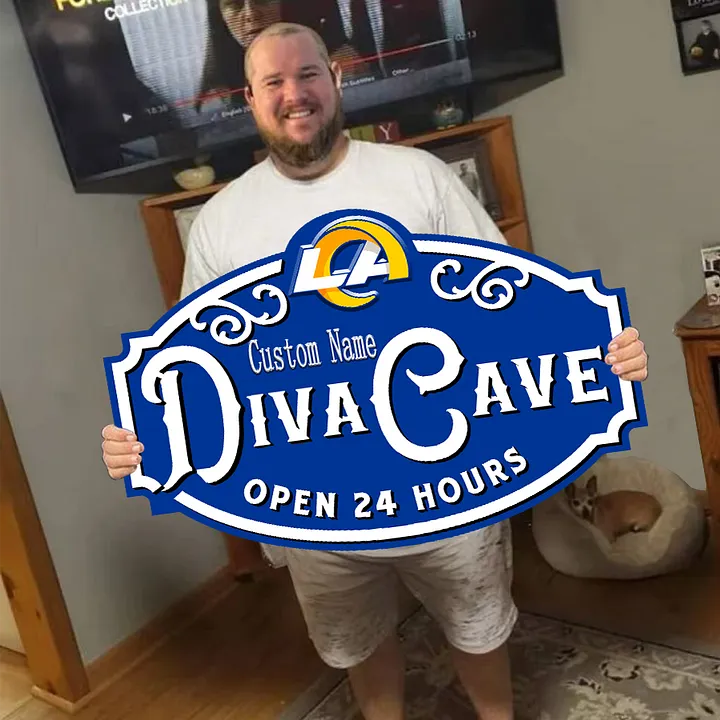 Custom Name Los Angeles Rams Man Cave&Diva Cave Sign