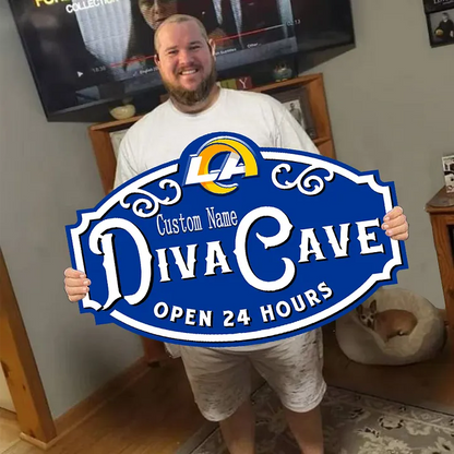 Custom Name Los Angeles Rams Man Cave&Diva Cave Sign