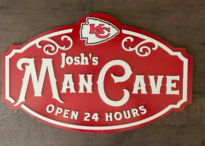 Custom Name Kansas City Man Cave&Diva Cave Sign